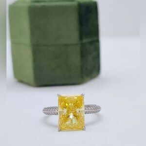 Sterling Silver S925 Citrine Ring
